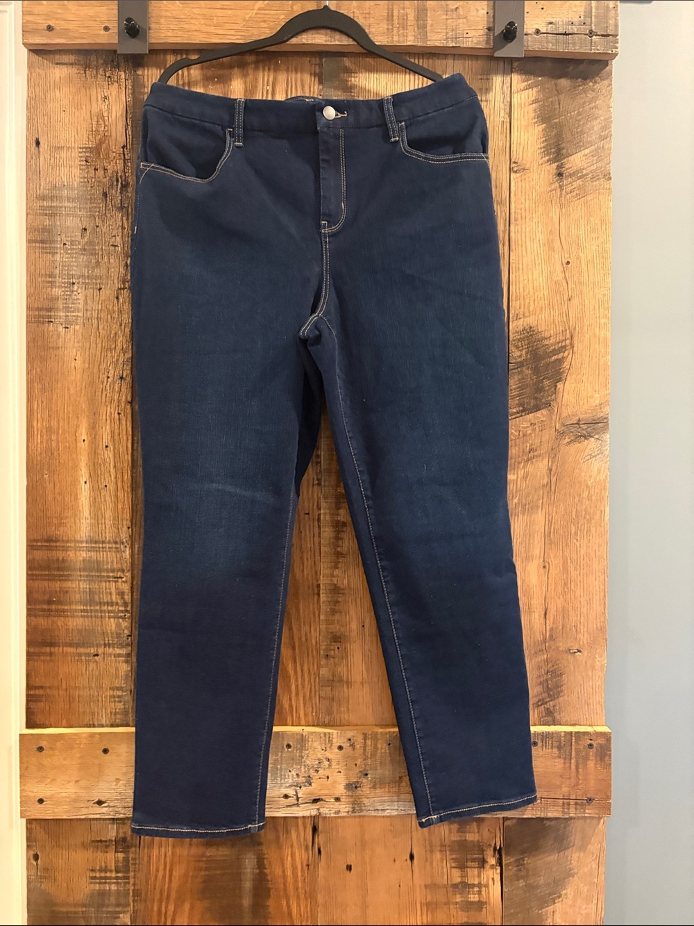Chico's Dark Blue Straight-Leg Jeans